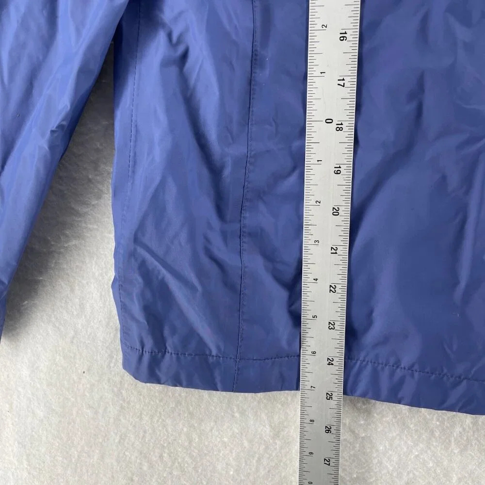 Columbia Jacket Womens L Blue Lightweight Full Zip Mesh Lined Windbreaker Hoodie - Picture 5 of 10